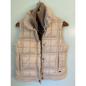 Ciesse Women's Down Vest Tan Zip Front  Size S 42 Small